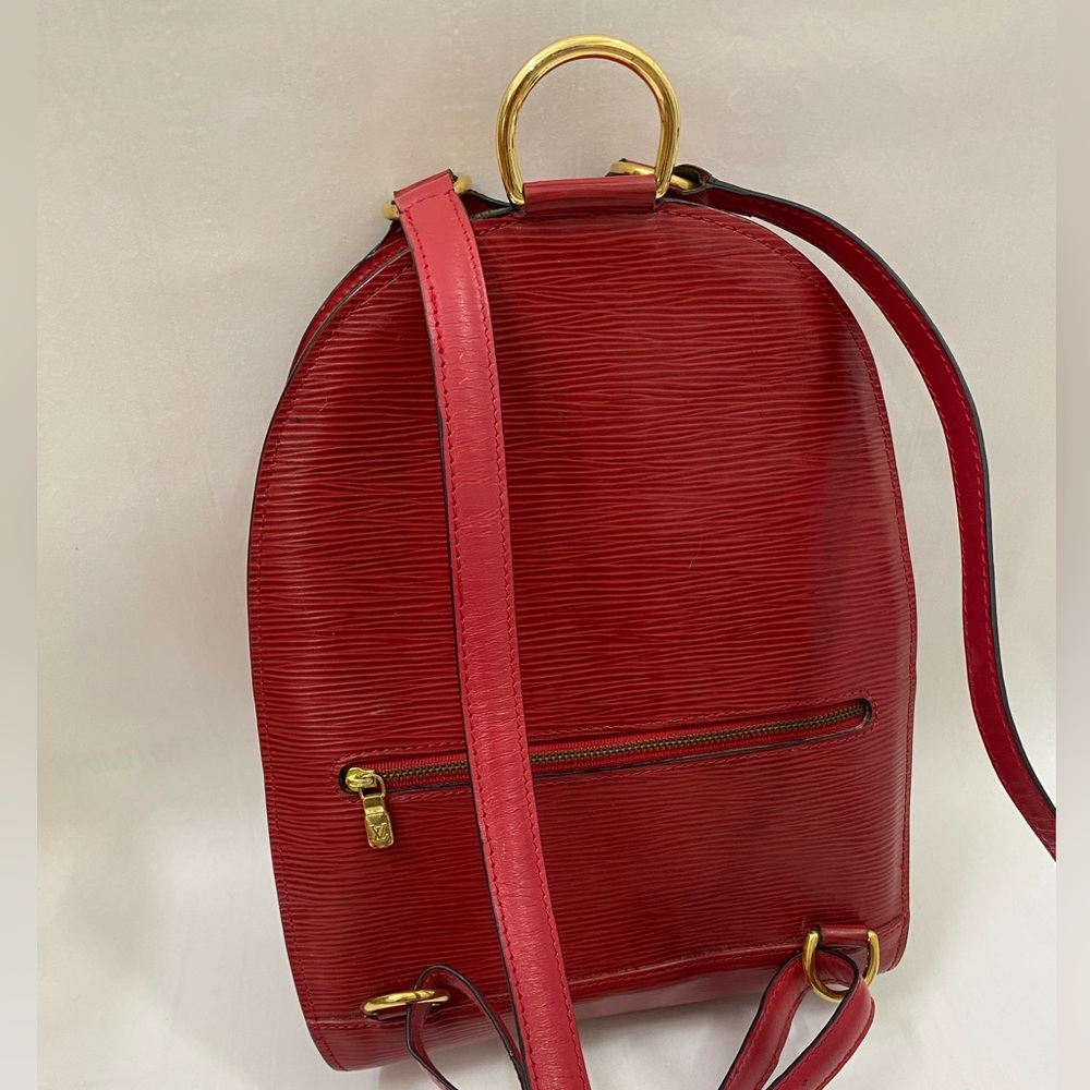 Louis Vuitton Red Epi Leather Mabillon Backpack - Picture 7 of 15